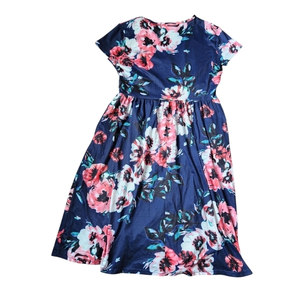 OUGES Women's Summer Short Sleeve V-Neck Floral S… - image 4